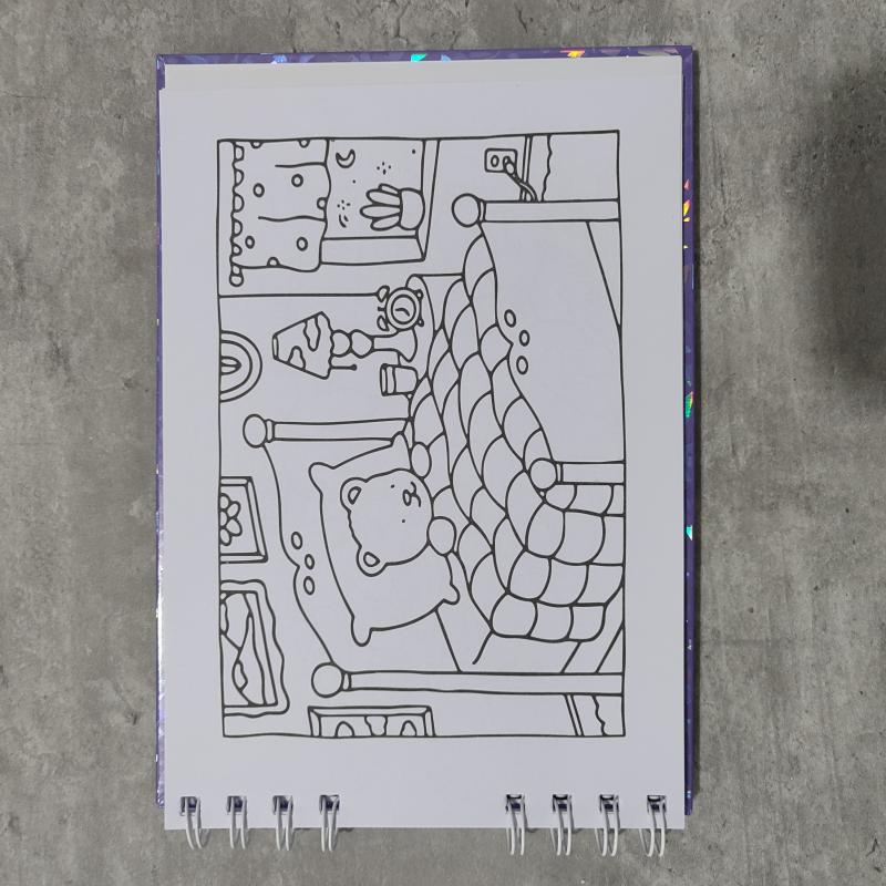 Креативная милая капибара, раскраска с персонажами, детская раскраска, животная тематика, книга для граффити, детский подарок на день рождения