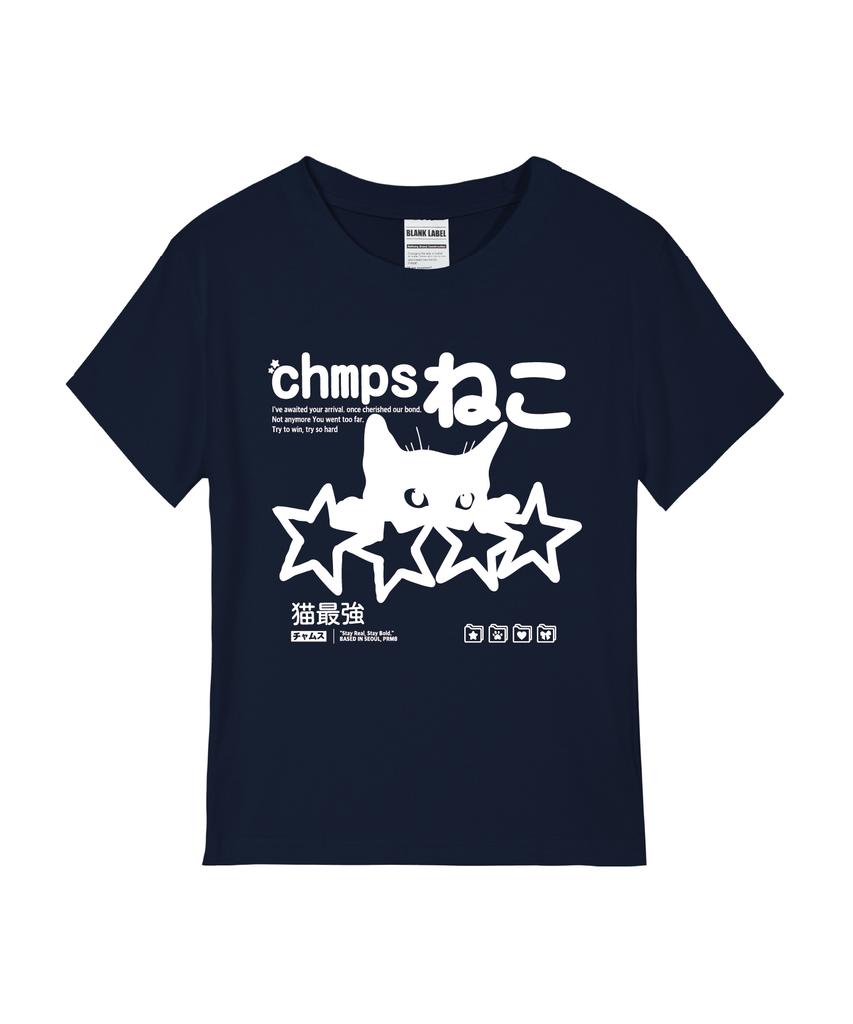 BORN CHAMPS [5 Цветов] Chmps Neko Женская Стандартная Футболка с Коротким Рукавом