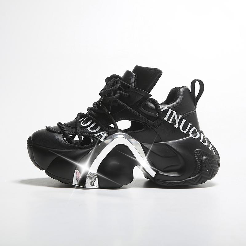 Модные летние блестящие кроссовки на массивной платформе с пайетками для женщин, дышащие, на шнуровке, увеличивающие рост, женские, модные, милые розовые кроссовки