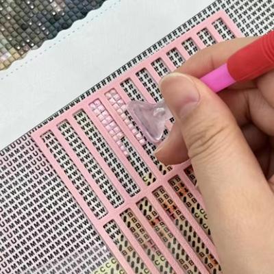 Алмазная линейка Нескользящая текстурированная сетка Инструмент Сделай сам Прямая дрель Линейка Линейка для алмазной живописи дома Инструмент для рукоделия