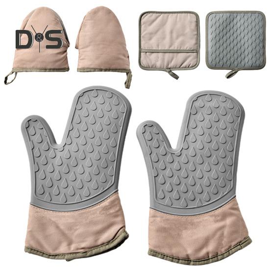 1шт однотонные изоляционные перчатки термостойкие прочные перчатки для микроволновой печи