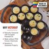 Poêle à Poffertjes en Fonte Assaisonnée 15 Cavités pour Mini Pancakes, Blinis Victoria 36.225 Noir