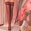 Silicone Stay Up Stockings Non-slip Sexy Underear Female Summer Gothic Ultra-thin Lace Over Knee Transparent Thigh High Stocking