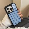 Светло-голубой чехол для телефона в горошек, подходящий для iPhone 17 16 15 14 13 12 11 Pro/Max/Plus, противоударная задняя крышка