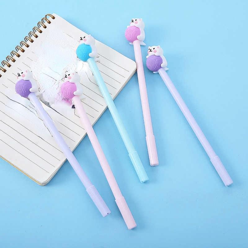 1 шт. милый креативный кот 0,5 мм мультяшный каваи канцелярские принадлежности офисные школьные принадлежности детские подарки гелевые ручки