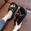 Cool Slippers Women's Summer Outer Wear with Skirts Fashionable New High-end Thick-soled One-word Slippers Women