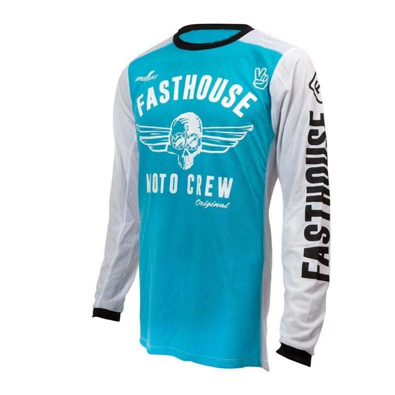 FASTHOUSE Mens Cycling Jersey Long Sleeve Quick Dry Mountain Bike Shirt Outdoor Offroad Riding