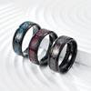 Модные черные титановые кольца из нержавеющей стали с кельтским драконом для мужчин и женщин, инкрустация красочными мужскими кольцами с имитацией опала, свадебные украшения