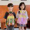 Cute Color-block Backpack For Boys And Girls Breathable Nylon School Bag