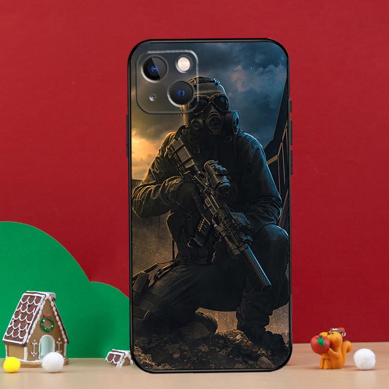 Tactical Swat Gear Pattern Case For iPhone 15 12 14 Pro Max 11 13 Mini Plus XR X XS Max Phone Back Cover