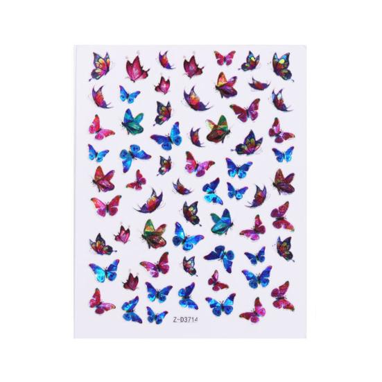 Наклейка для дизайна ногтей Сильная липкость Легко наносится Красочная Нежная Красота Бабочка Маникюр Гаджеты Принадлежности
