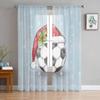 Эскиз Футбольной Сетки Прозрачные Шторы для Украшения Гостиной Оконные Шторы для Кухни Тюль Вуаль Органза Шторы