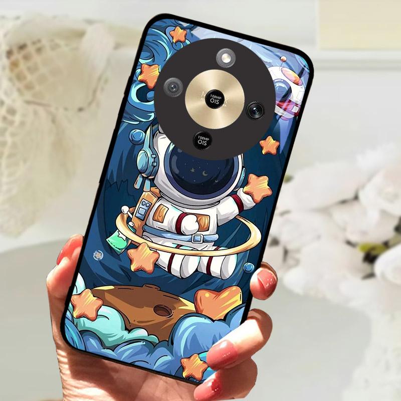 Чехол для Honor X9d 5G Модный Рисунок Закаленное Стекло Ударопрочный Чехол для Телефона Для Honor X9 D HonorX9D Задняя Крышка Fundas Бампер
