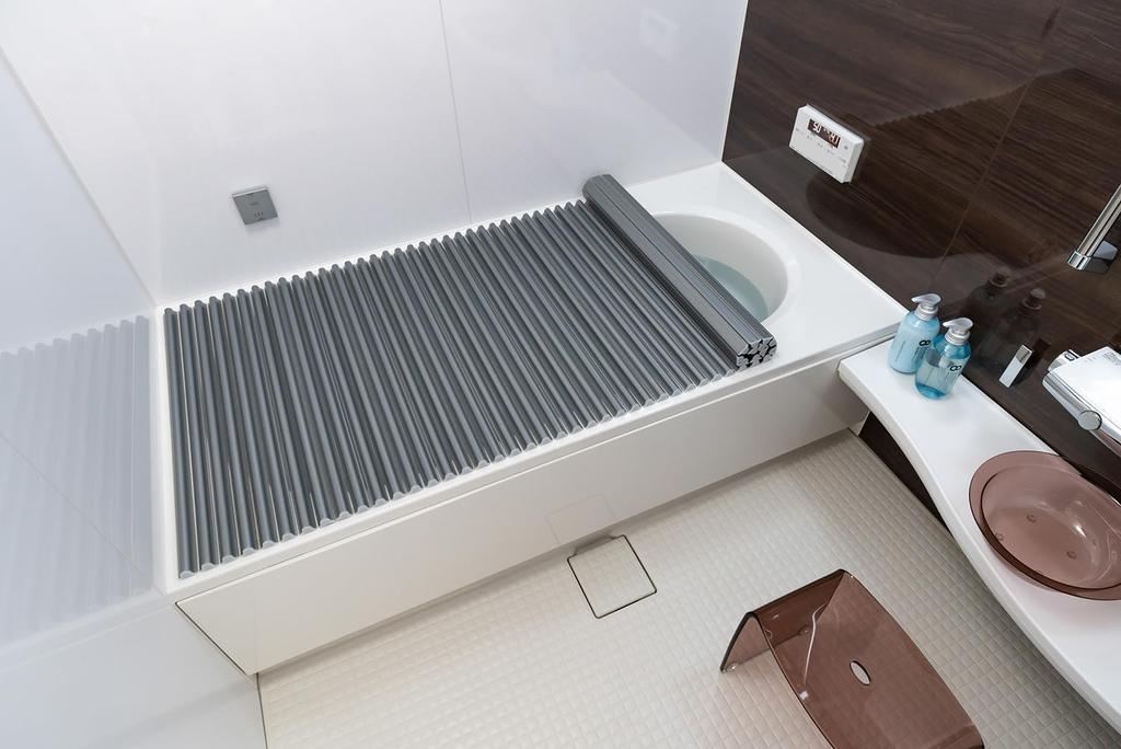 Крышка для ванны Topre Easy Wave, тип жалюзи, 75 x 150 см, металлический серый, антибактериальная, L15