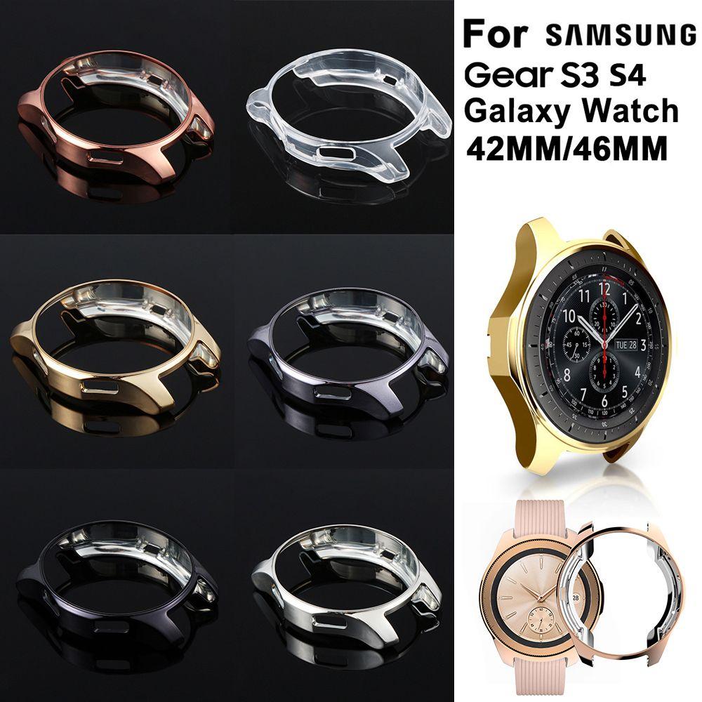 Anti Scratch Shockproof Electroplated Silicone Shell Holder Skin TPU Watch Case Protective Cover