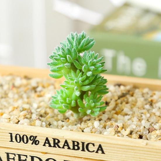 Yousheng 1Pc Artificial Succulent Plant Flocking Flower DIY Home Office Bonsai Decoration