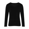 Women's Fashion Casual Velvet Solid Colour V-Neck Long-Sleeved T-Shirt Top