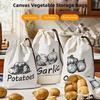 Прочный Многоразовый Мешок для Хранения Луковиц и Картофеля со Шнурком и Боковой Молнией Большой Кухонный Мешок для Хранения Овощей