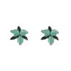 European New Fashion Simple Design Sense Alloy Dripping Flower Stud Earrings for Women Versatile Elegant Enamel Elegant Earrings