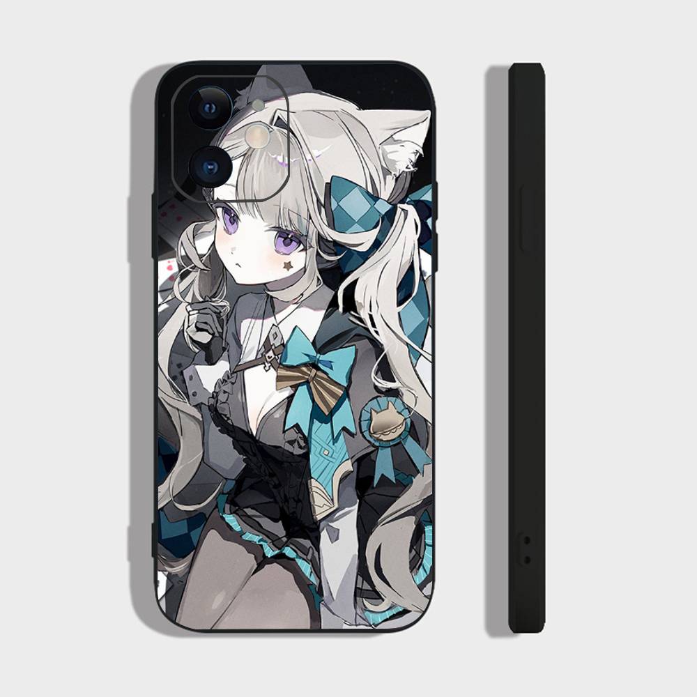 Чехол для телефона Lynette Anime Game Genshin Impact для IPhone 17 Air 16 15 14 13 Pro Max 11 12 Черный силиконовый чехол