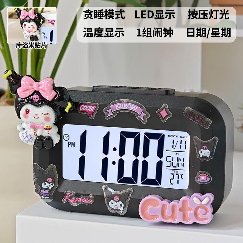 Melody Mini Luminous Electronic Small Alarm Clock Timing Student Bedside Portable Clock Desktop Smart Electronic Hour