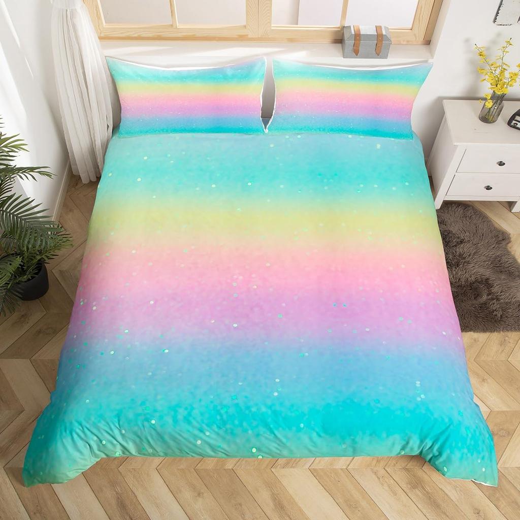 Синий омбре пододеяльник двуспальный размер океан морской синий белый градиент однотонный мягкий комплект постельного белья современный абстрактный арт одеяло покрывало