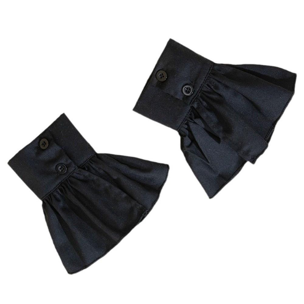 Ruffles Pleated Fake Sleeves Chiffon Detachable Cuffs Fake Flared Sleeves False Cuffs Sweater Horn Cuffs Hand Wrist Cuffs