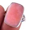 Natural Pink Opal Gemstone Handmade 925 Solid Sterling Silver Ring Size 9 W1m35
