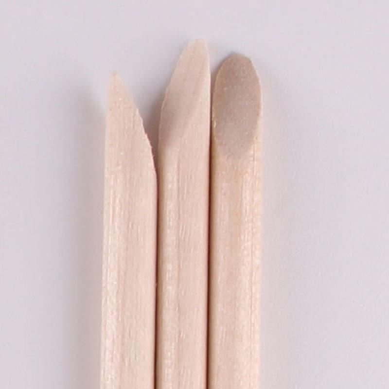 Orange Wood Nail Art Sticks: 100 Double-Ended Wooden Cuticle Pushers (7.5cm)