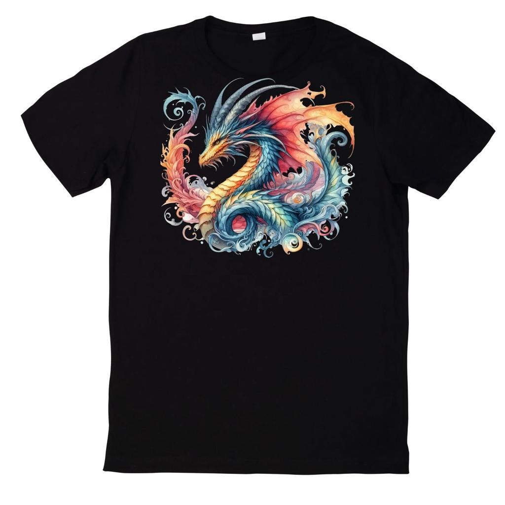 T-Shirt Fantasy Drachen Magischer Drache Motiv Baumwolle