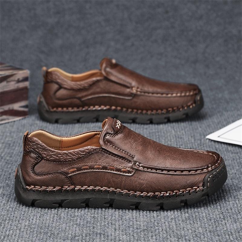 Winter/fall Men's Shoes Men's Light Comfortable Breathable Walking Flat Men Shoes Large Men's Leather Shoes