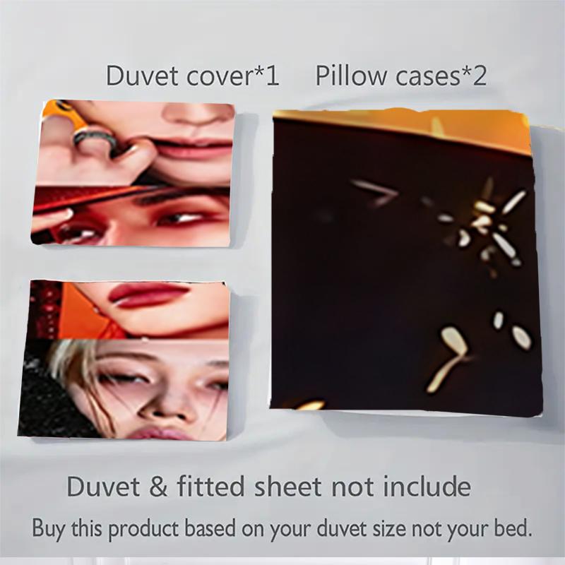 3Pcs Kpop Star Portraits Bedding Sets For All Sizes New 3D Printed Bed Cover Comforter Duvet Cover Pillowcase Bedroom Decoration