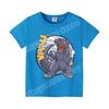 Godzilla Children Short Sleeve T Shirts Anime Character Print Polyester Tops Boys Cartoon Summer Casual Tees Kids Clothing Gifts