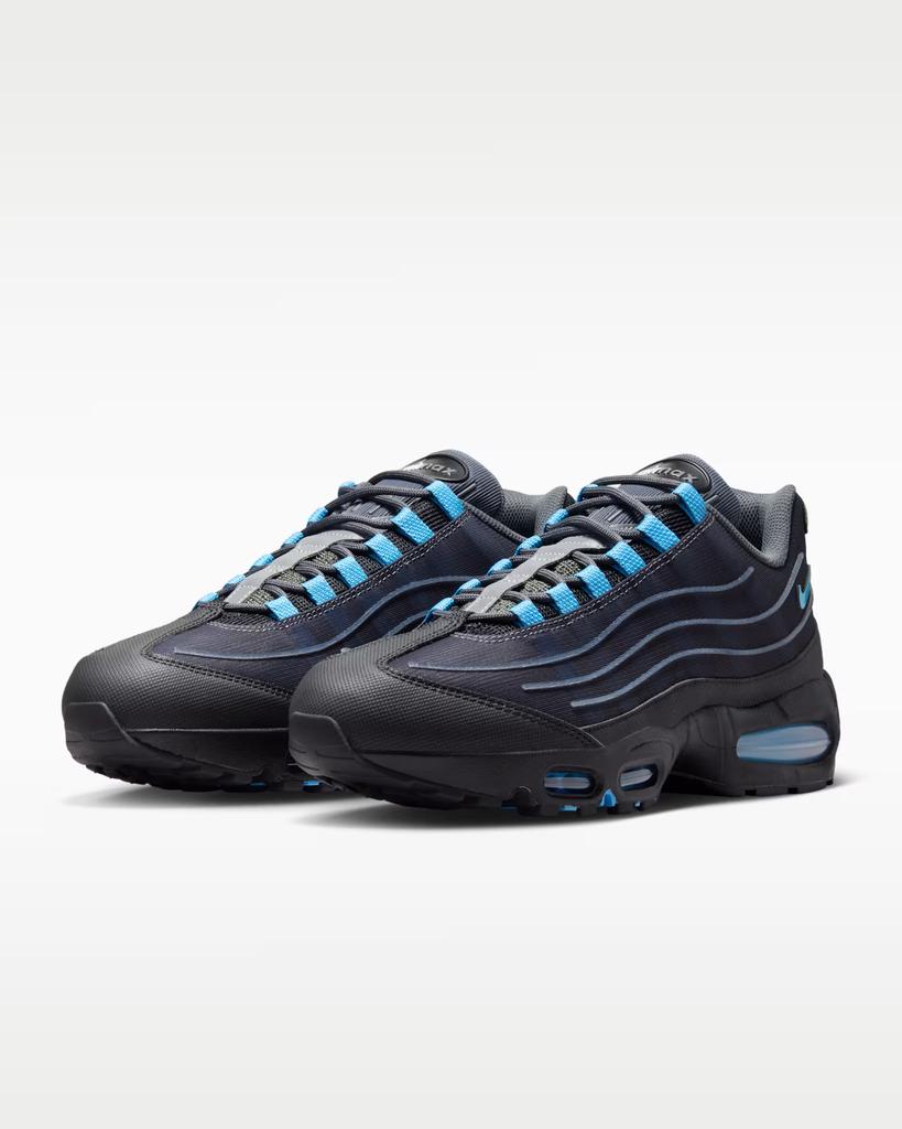 IH7853-002 Nike Air Max 95 Big Bubble Tech "Черный/Университетский синий" (Мужской)
