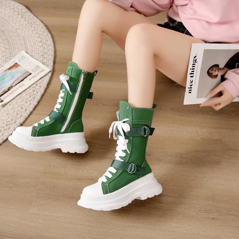 Женские ботинки Rock Shoes, женские, новинка 2024 года, ботильоны на шнуровке, женские, с круглым носком, дизайнерские, на плоском каблуке, в стиле Лолиты, модные, спортивные, женские ботинки