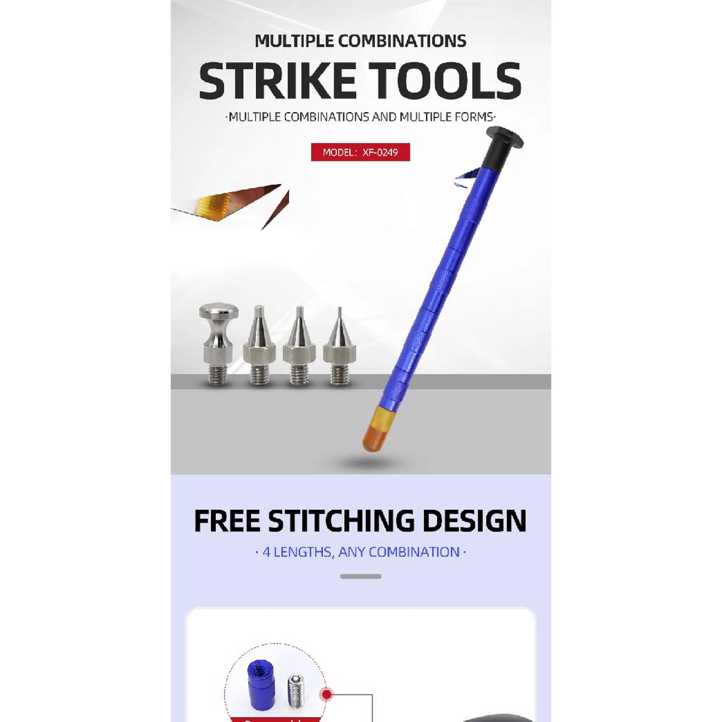 Car dent repair leveling pen adjustable length repair knocking pen bump shaping sheet metal dent repair tool