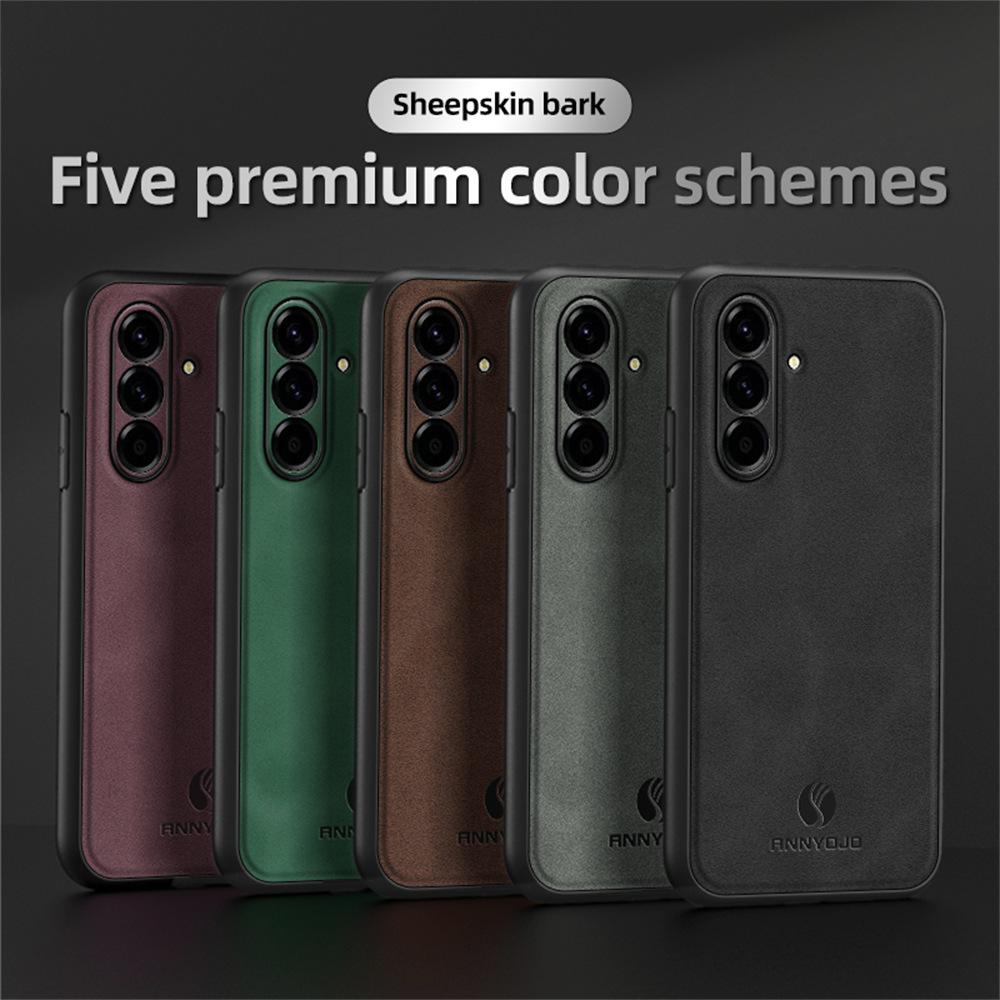 ANNYOJO For Samsung Galaxy A57 5G Case PU Leather + PC + TPU Anti Drop Phone Back Cover