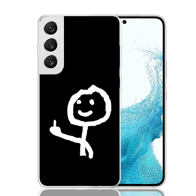 Middle Finger Phone Case For Samsung Galaxy S26 Ultra S23 S24 S25 Edge S20 FE S21 S22 Plus Soft Print Shell Cover Fundas Galaxy