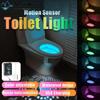 Toilet Night Lights Led Motion Sensor Lamp Backlight Smart Rechargeable Waterproof Lamp for Toilet Bowl Bathroom Wc