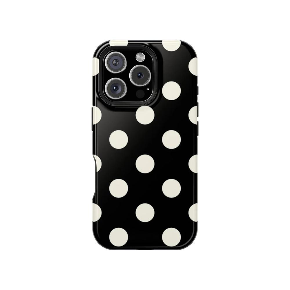 Роскошный чехол Clmj с какао-точками в горошек для iPhone 17 16 15 14 13 12 11 X XS XR Air Pro Max Plus Двухслойная задняя крышка