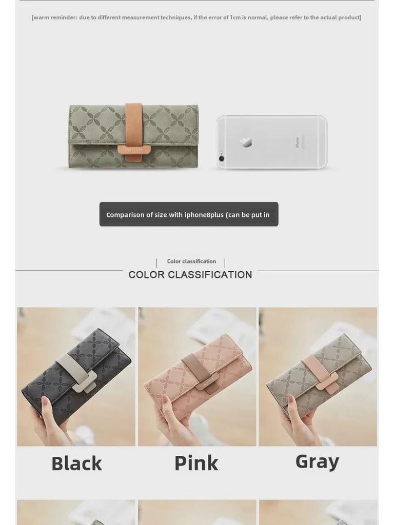 Preeti Women's Large Capacity Japanese & Korean Style Wallet - Fits Mobile Phone