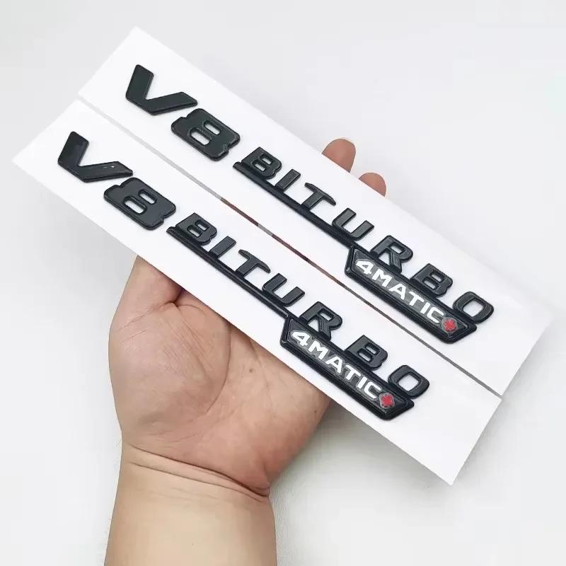AFDO2 3D ABS Black GLC63S Logo Letters V8 BITURBO 4MATIC Badge Car Rear Star Sticker Trunk AMG Emblem For Mercedes Benz GLC AMG X253