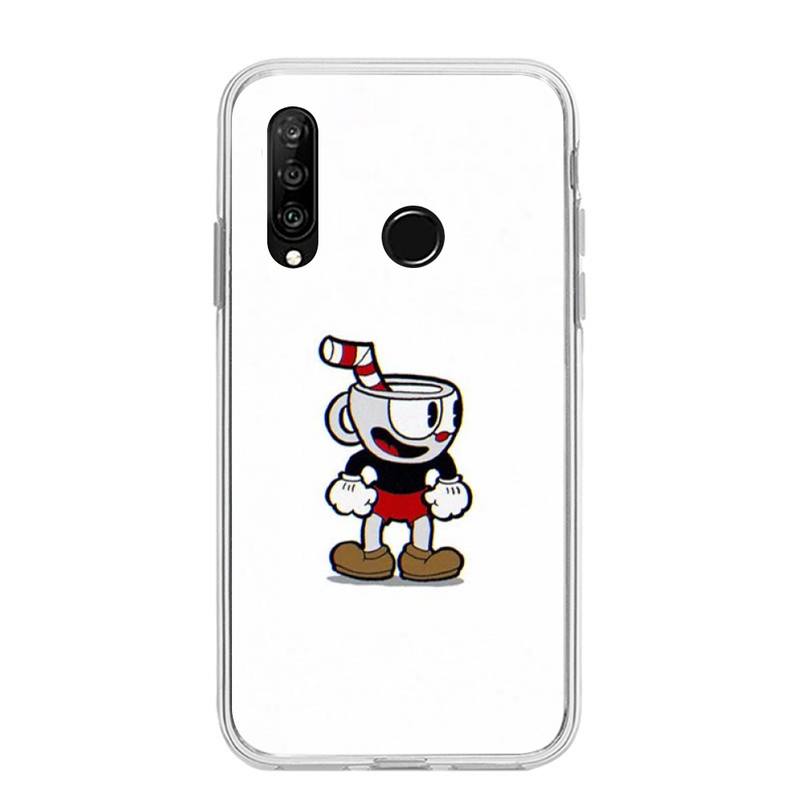 Милый игровой чехол для телефона Cuphead для Huawei P20 P40 Lite P30 Pro P Smart 2019 Nova 3e 6 Se, силиконовый прозрачный мягкий чехол