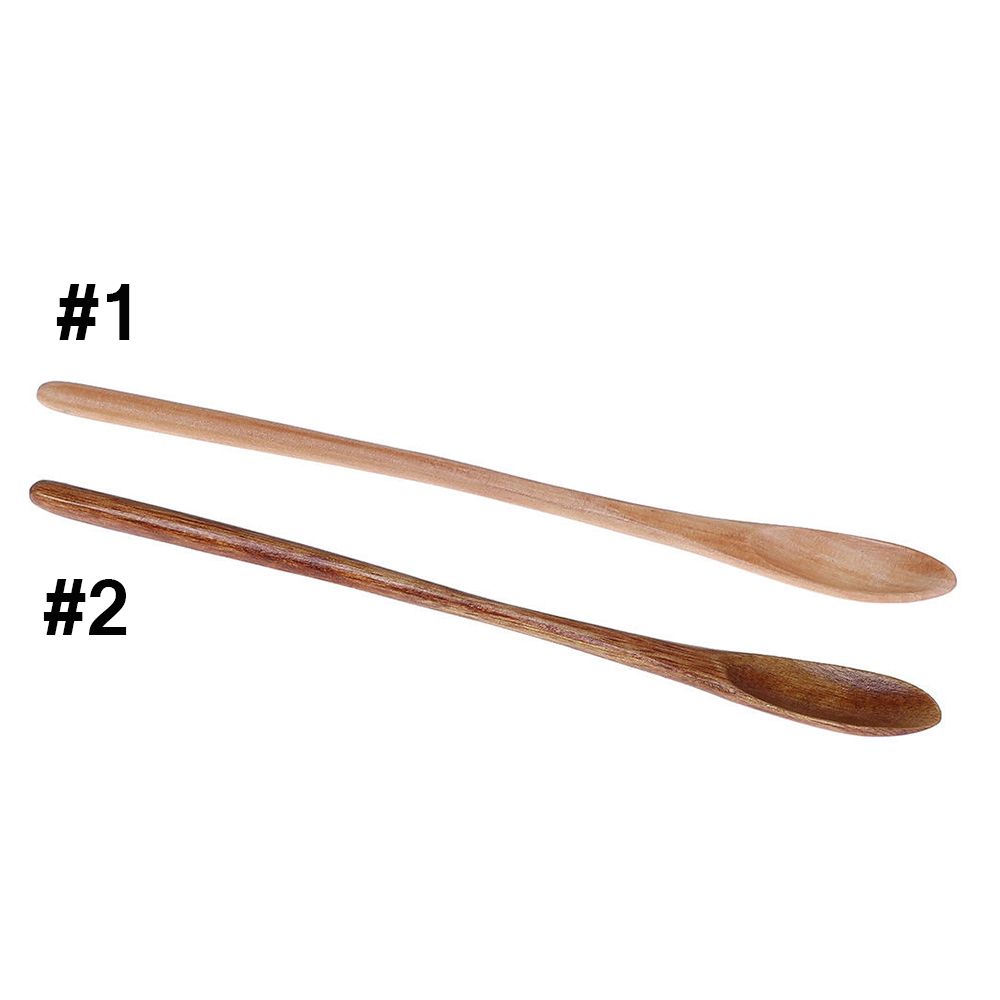 Spoon Rice Soup Desserts Condiment Long Handle Wooden Spoon Honey Tea Scoops Coffee Accessories