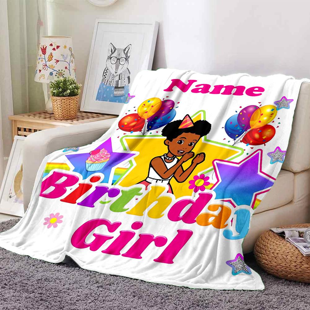 Custom Name Gracie's Corner Theme Printed Blanket - Perfect for Couch, Bed, Travel & Outdoor Use | Machine Washable, Cozy & Durable.