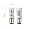Высокомощная S25 1156 BA15S BAU15S 80W P21W Светодиодная автомобильная лампа заднего хода/освещения парковки Белый/Красный/Желтый фара ходовая фара