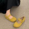 Queen Fan Retro French Flat Bottom Shoes Women's 2025 New Autumn Skirts Versatile Mary Jane Shoes