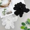 Black And White Organza Beads Multi-Layer Three-Dimensional Flower Decorative Clothing Dress Dress Applique Cloth Sticker Accessories