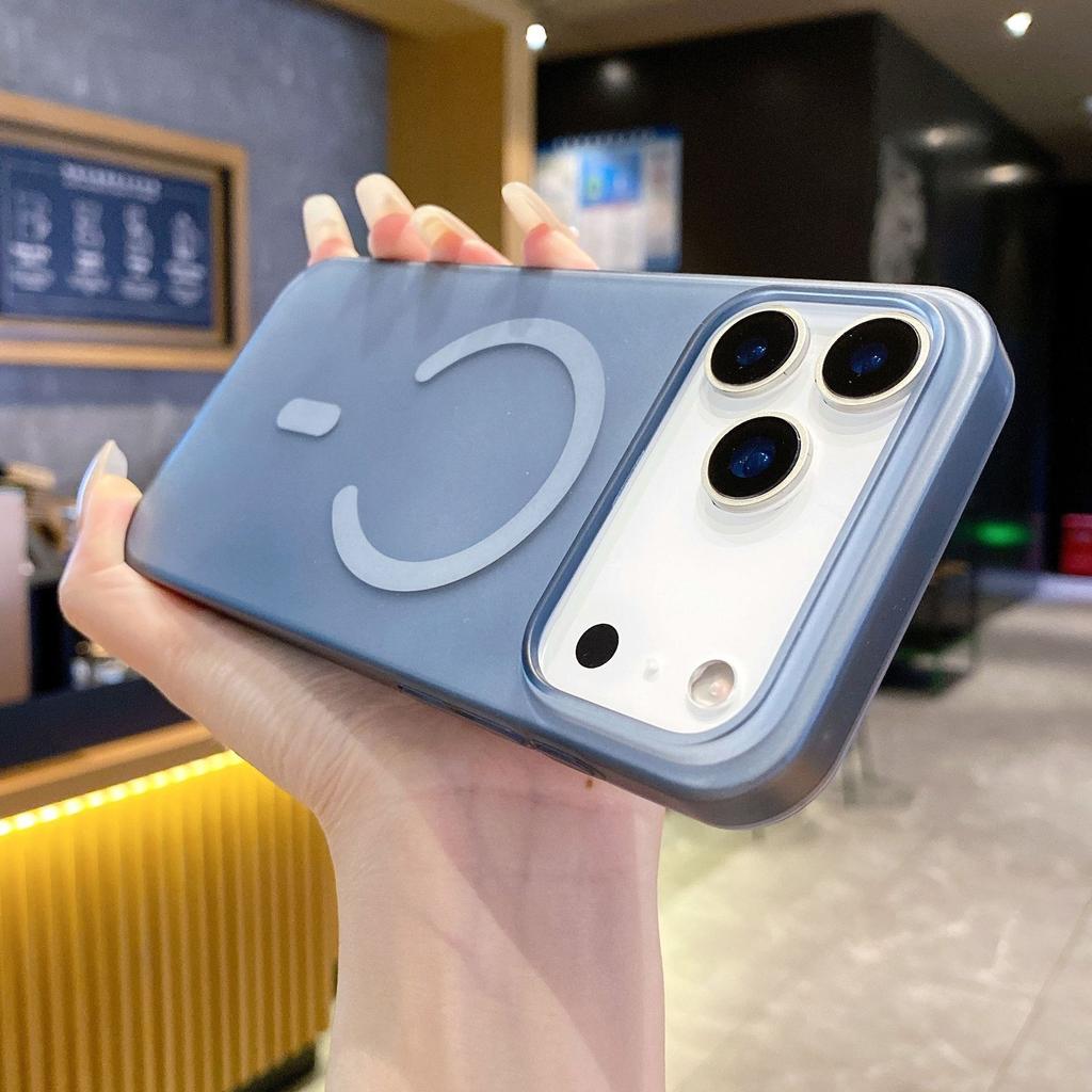 Подходит для IPhone17promax Чехол для телефона с магнитной присоской Ice Fog Матовый Apple 16 Премиальный Ультратонкий 15 Защитный чехол