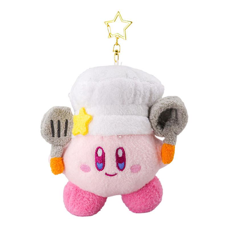 Sleep Hat Kirby Plush Keychain Adorable Short Plush Stuffed Toy Bag Accessory 12cm